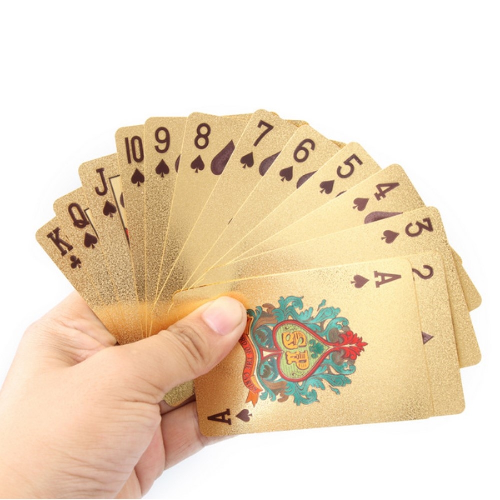 Wasserfestes Poker-Karten Deck aus Kunststoff - Gold