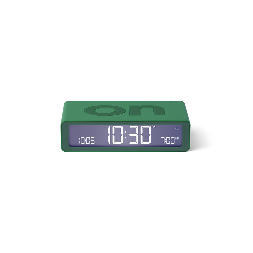 Flip Classic Digitaler Wecker Nachttisch Uhr mit LCD Display (LEX-LR157V2 - Grün