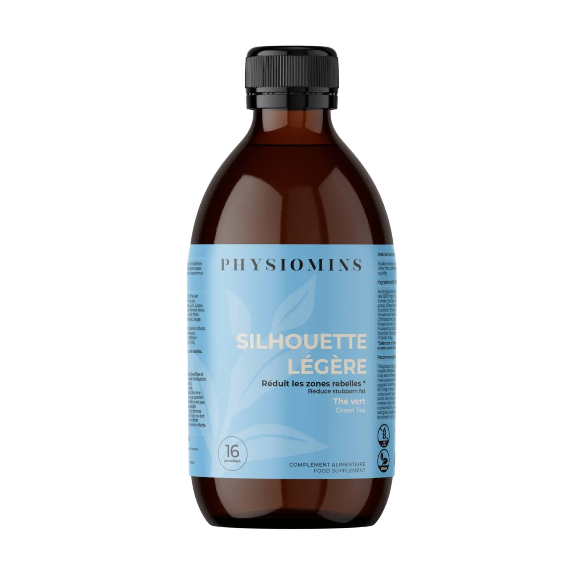 Physiomins - Silhouette Légère Réduit les zones rebelles Flacon 500ml - Complément alimentaire