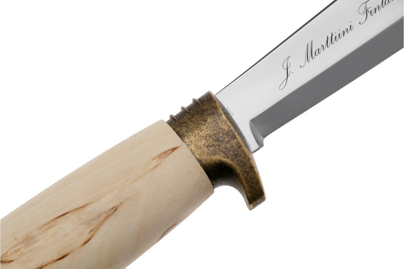 Marttiini Deluxe Skinner 167014 Stainless, Curly Birch, jachtmes