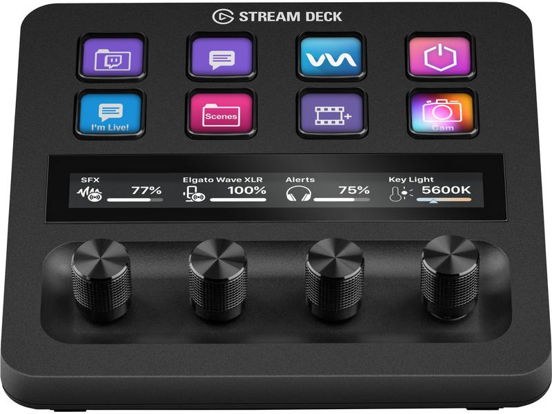 Elgato Ziffernblock Stream Deck Live Content Creation Controller mit anpassbaren LCD-Tasten, Drehknöpfen und Touch Strip