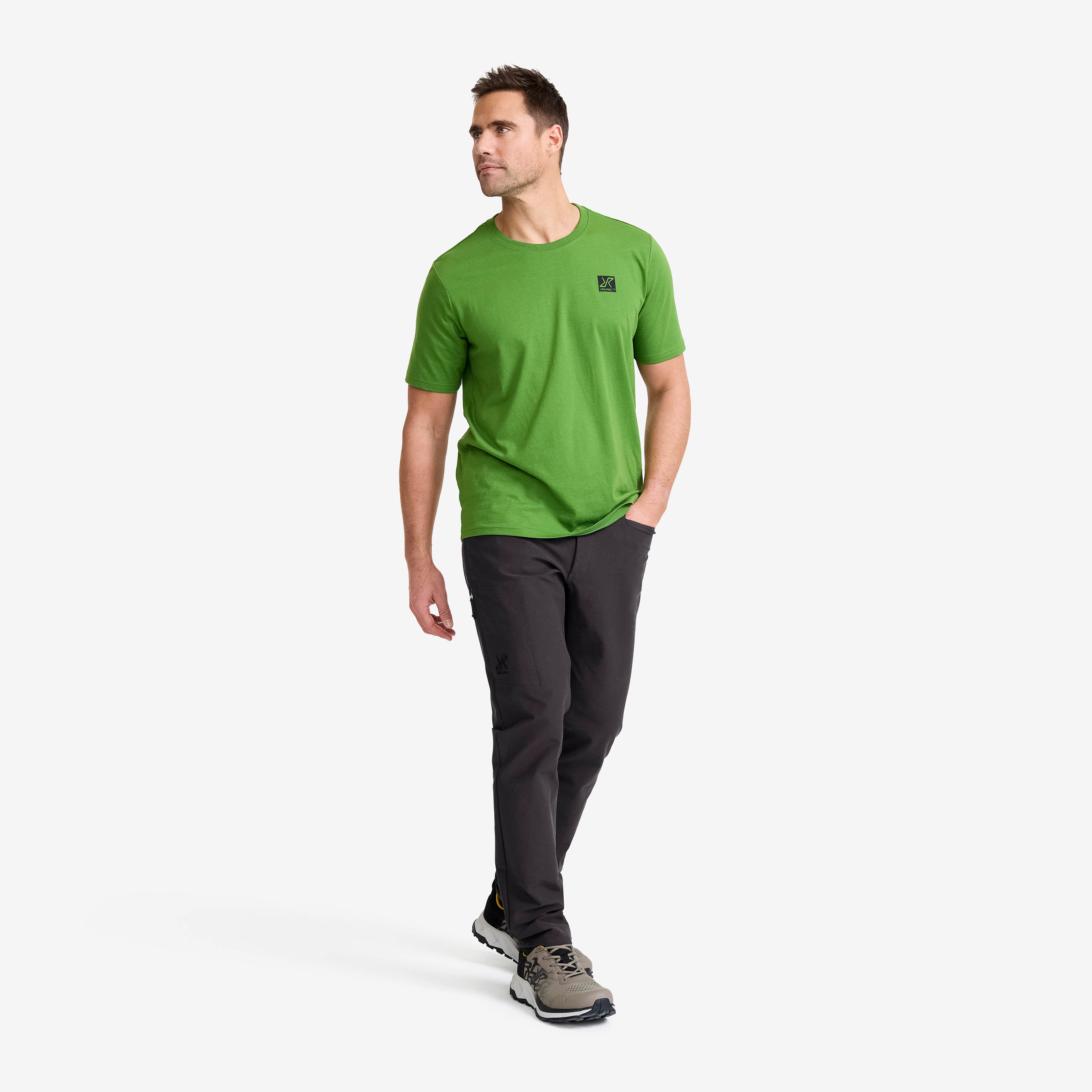 Easy Graphic Nature Lines T-shirt Herre Cactus Green