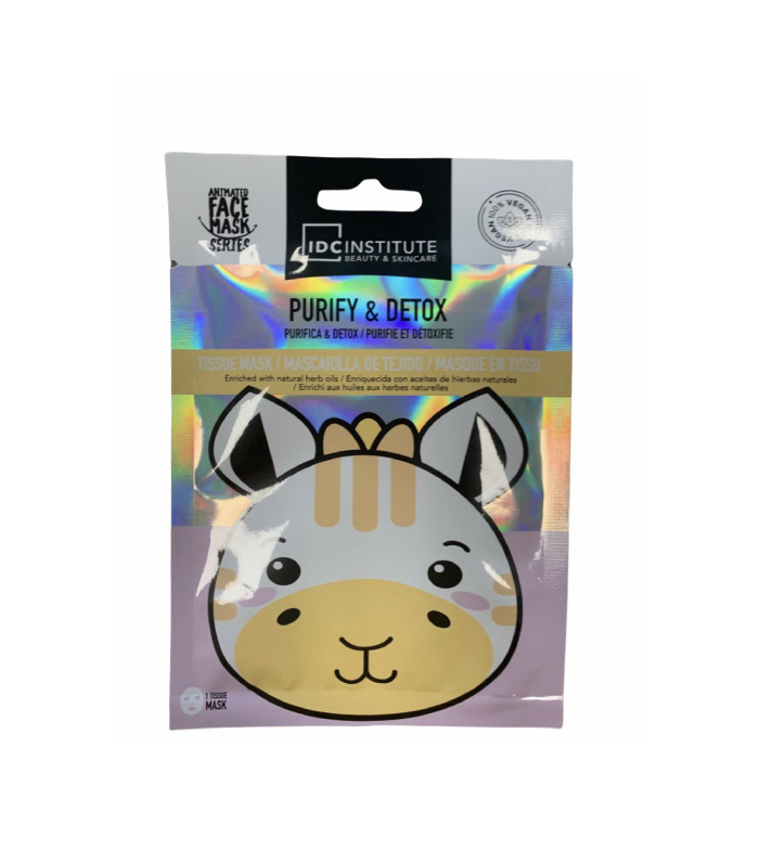 IDC Institute - Máscara facial purificante e desintoxicante Animated Face Mask Series - Giraffe