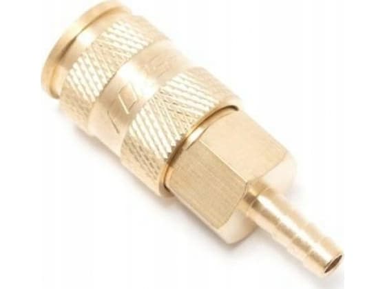 Forsage Pneumatisk hurtigkobling med fiskebensventil 12mm (messing)
