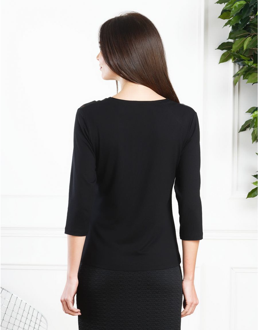T-shirt noir fantaisie