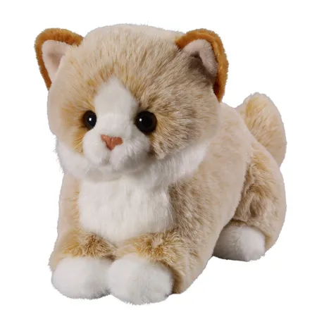 Bauer Katze beige liegend, 18 cm