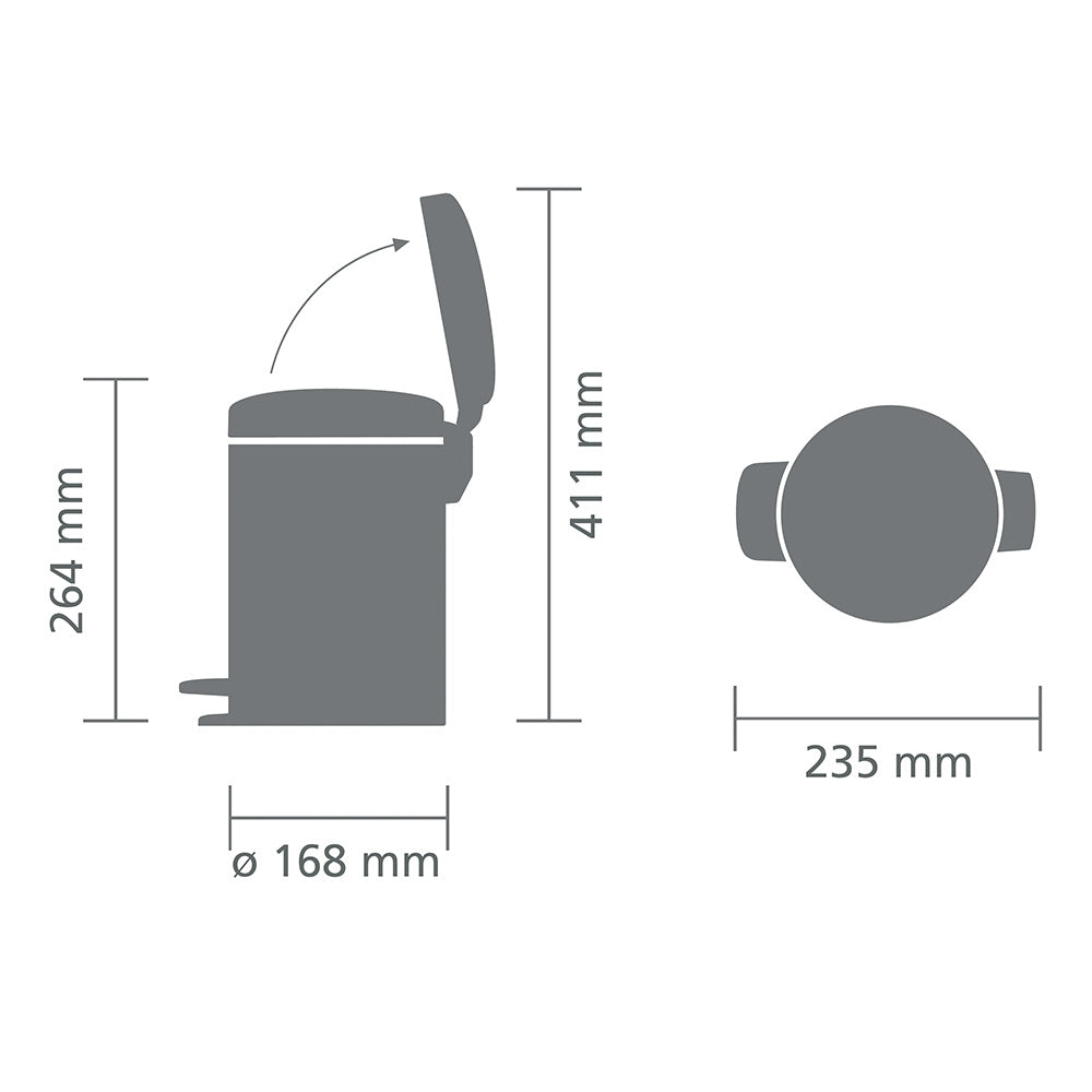 Brabantia NewIcon Pedaalemmer 3 L - Soft Beige