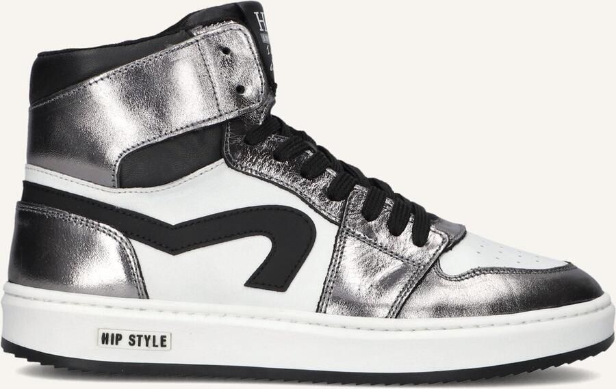Hip H1765_ Sneakers Leren Sneaker Meisjes Zilver