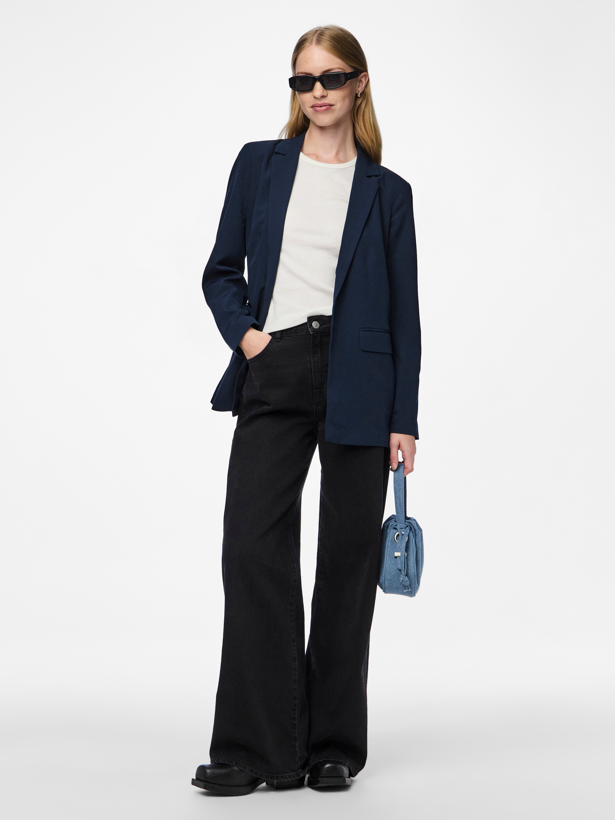 pieces Longblazer »PCBOSELLA LS LOOSE BLAZER NOOS«, in leichter Oversize Form