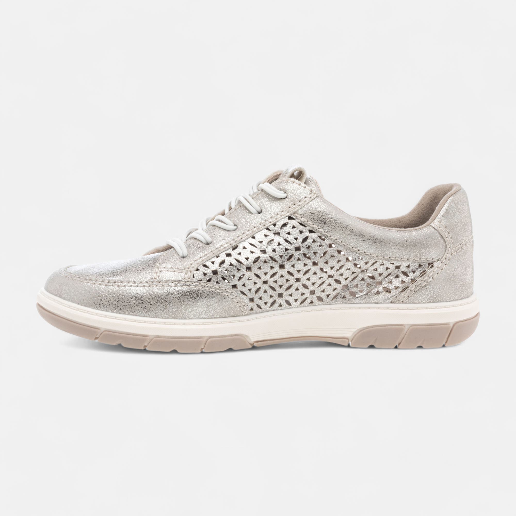 Baskets basses Femme argent