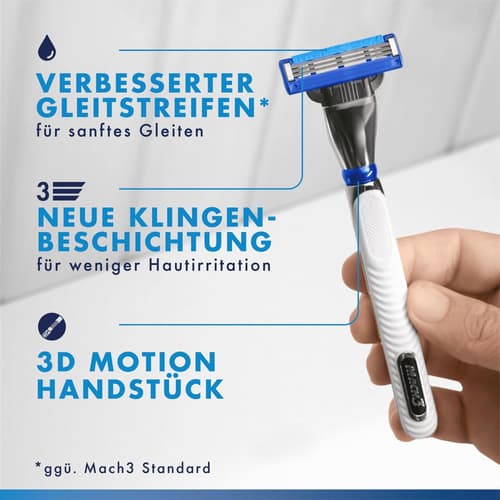 Gillette Mach3 Standard Rasierer Ersatzklingen für Männer