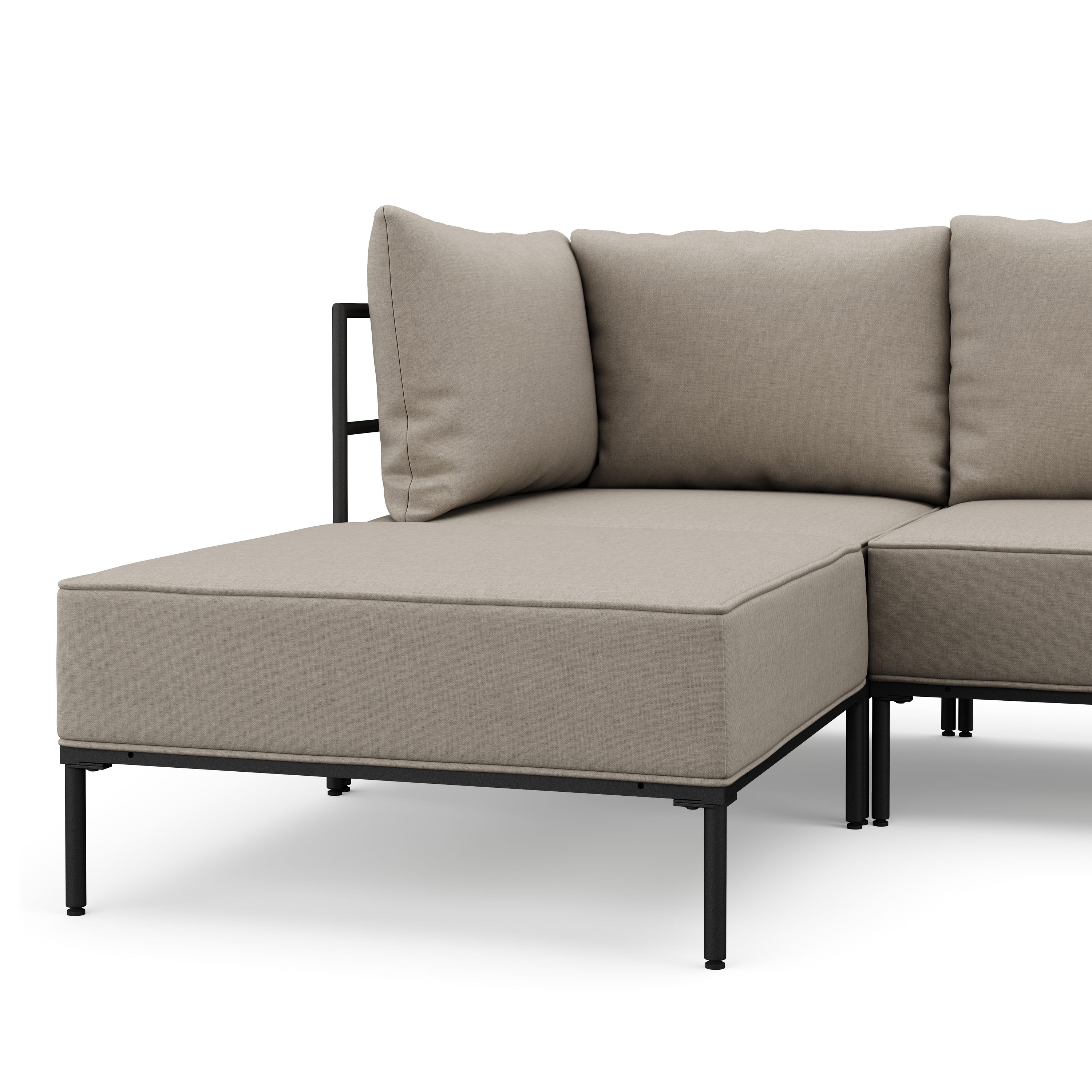 Ecksofa ETHAN 3-Sitzer greige