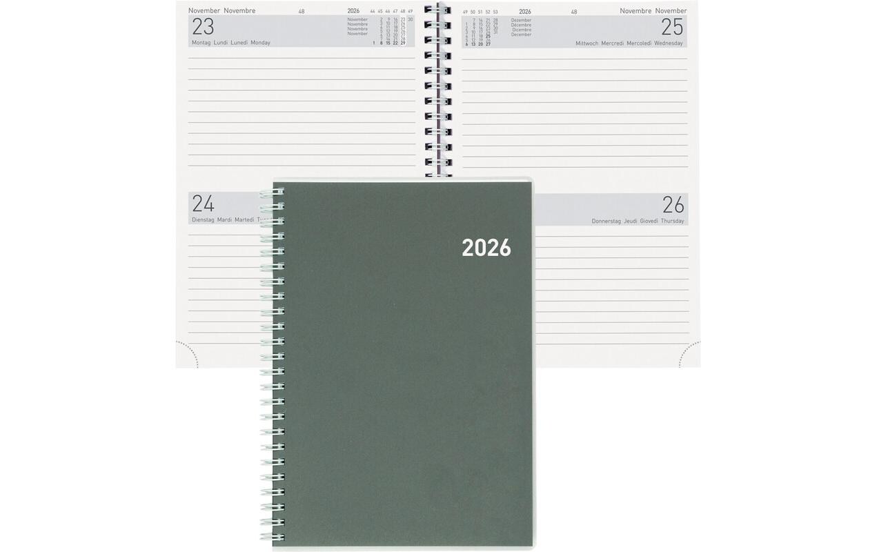 Geschäftsagenda Bi Jour, Wire-O 2 T/1S, 14.5 x 20.5 cmTaschenagenda 2026