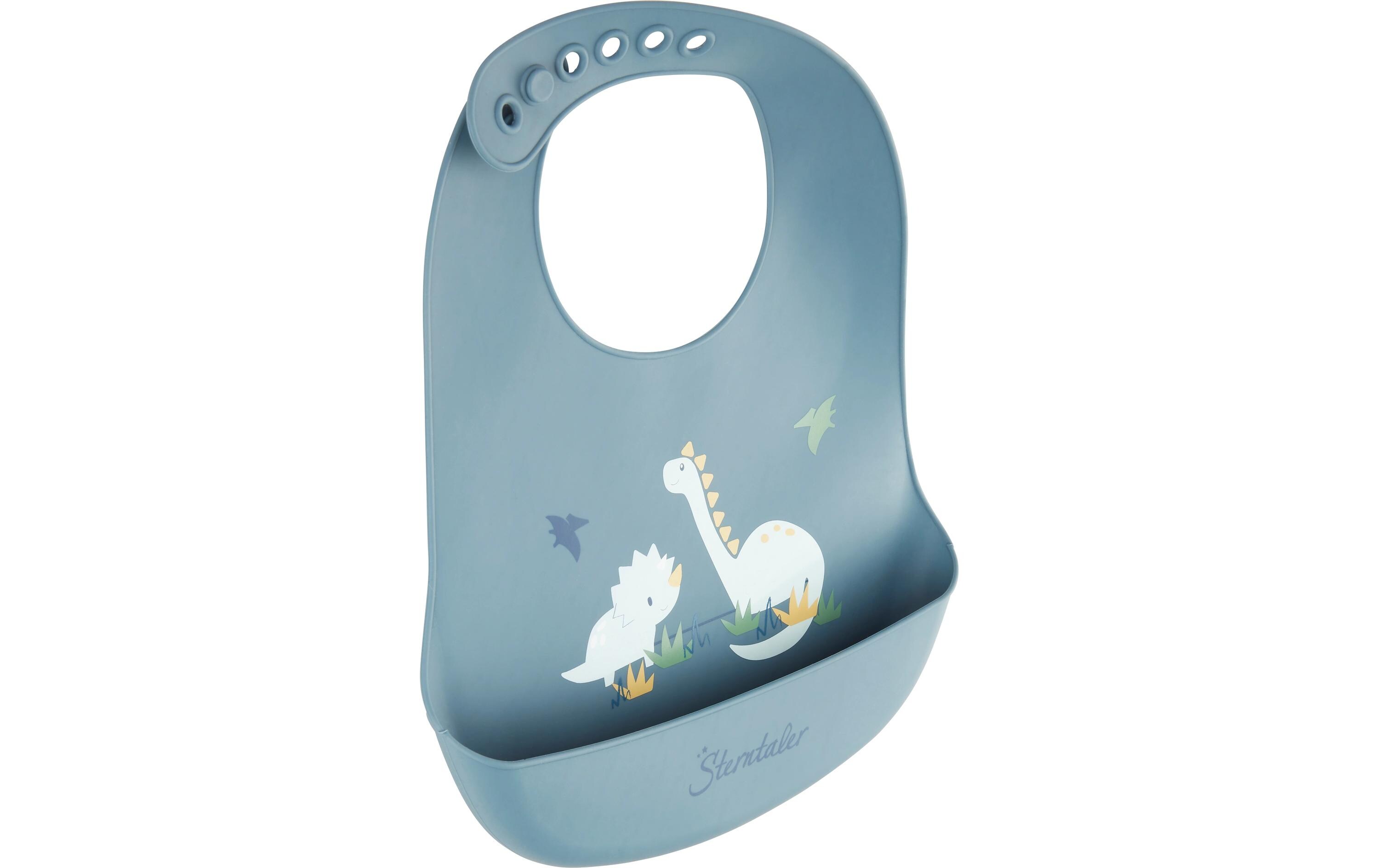 Lätzchen Silikon Dino Rexi 32 x 24 cmSilikonlätzchen für Kinder