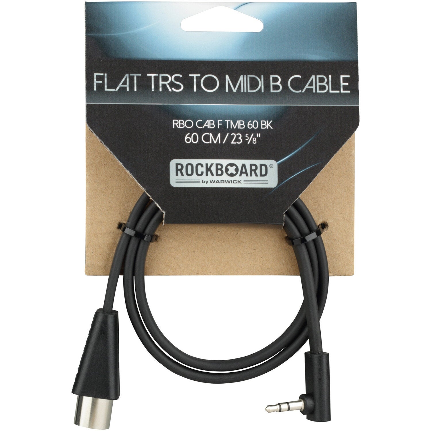 RockBoard RBO CAB F TMB 60 BK Flat TRS-MIDI kabel Type B - 60 cm
