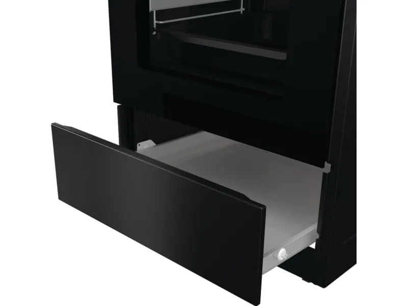 Gorenje Advanced GEIT5C60BPG - Komfur - fritstående - bredde: 50 cm - dybde: 59.4 cm - højde: 85 cm - med selv-rengøring - sort