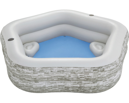 Familiezwembad Bestway® 213 x 206 x 53 cm Steenwand grijs