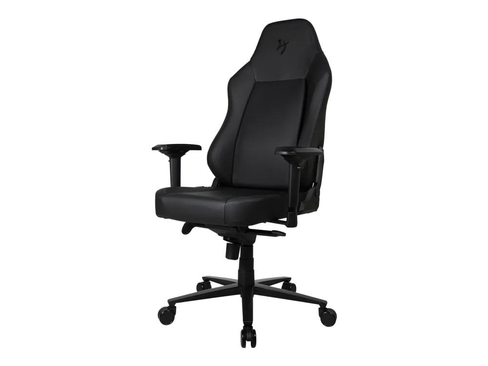 Arozzi Primo Premium - Stol - armstøtter - T-formet - vippe - drejeled - aluminium, formstøbt skum, metalramme, luksus italiensk læder - sort