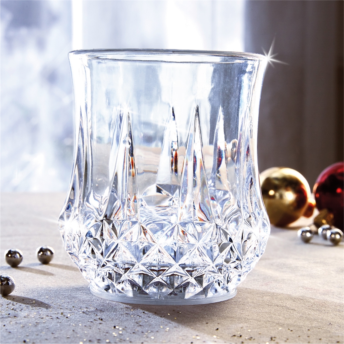 4 verres lumineux LED