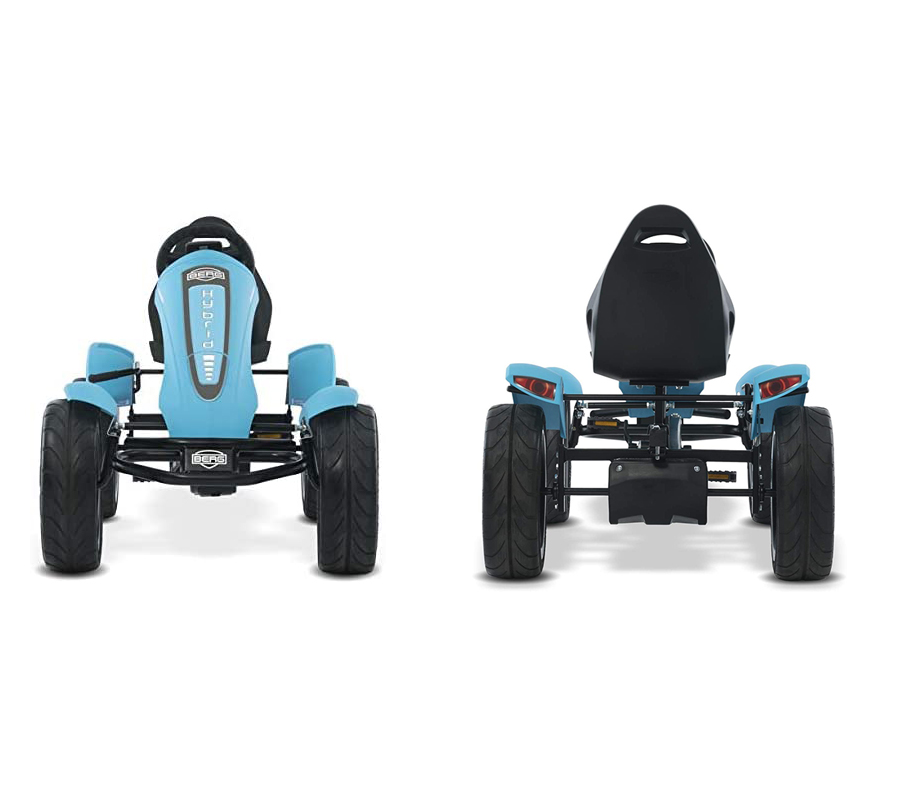Kart à pédales électrique hybrid e-bfr bleu