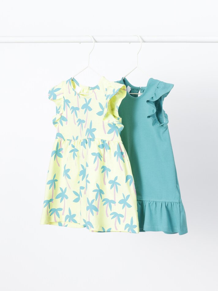 Conjunto com 2 vestidos com babados - Verde Sala de Operações