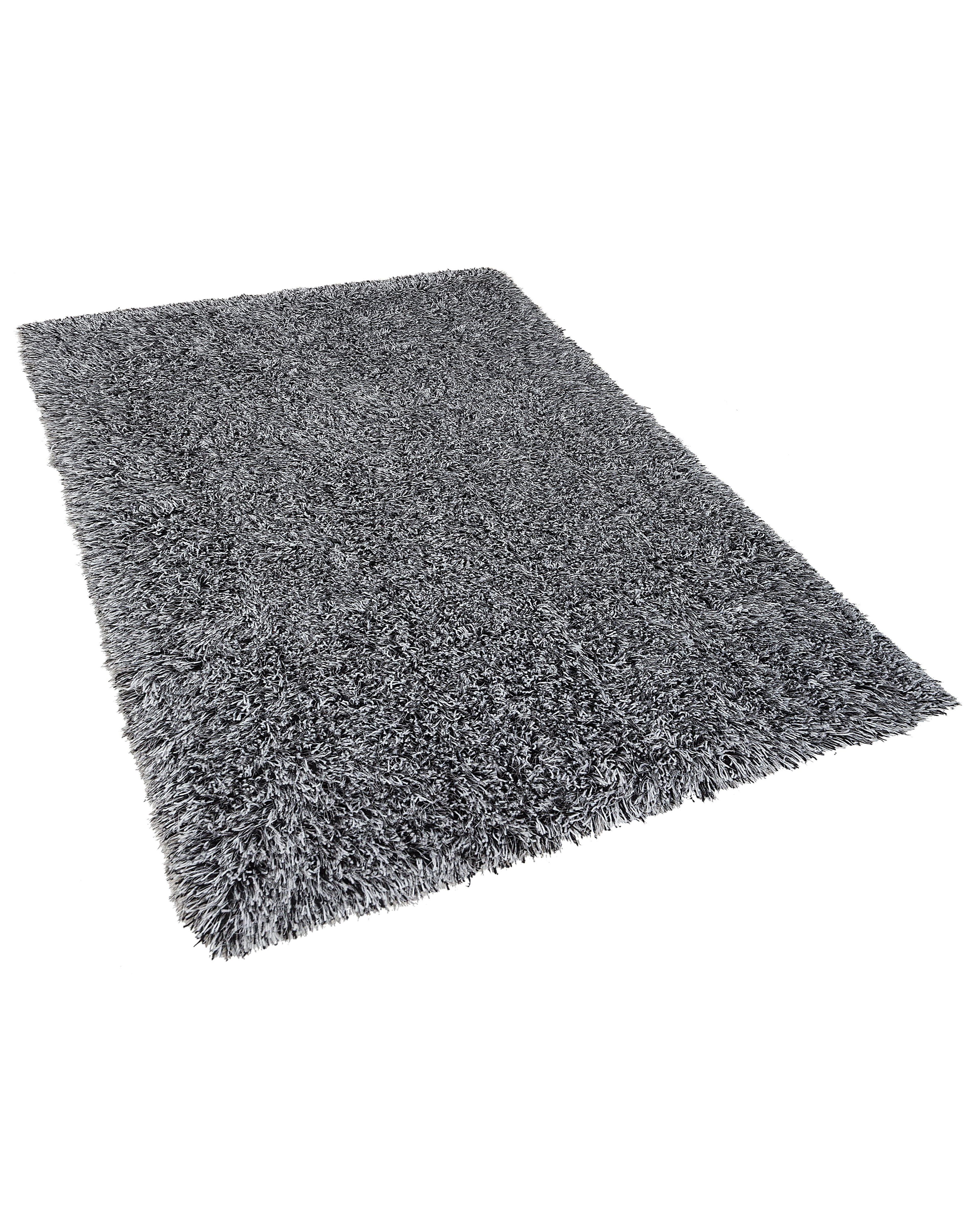 Hoogpoligvloerkleed CIDE Zwart/wit 160 x 230 cm