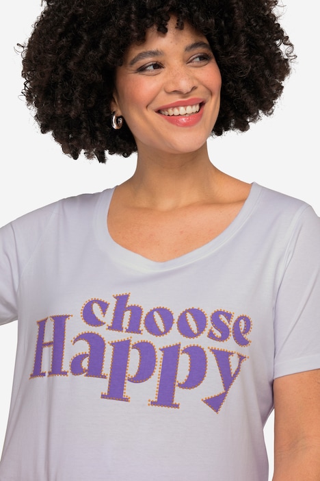 T-Shirt, Classic Fit, Schriftzug, Rundhals, Halbarm.