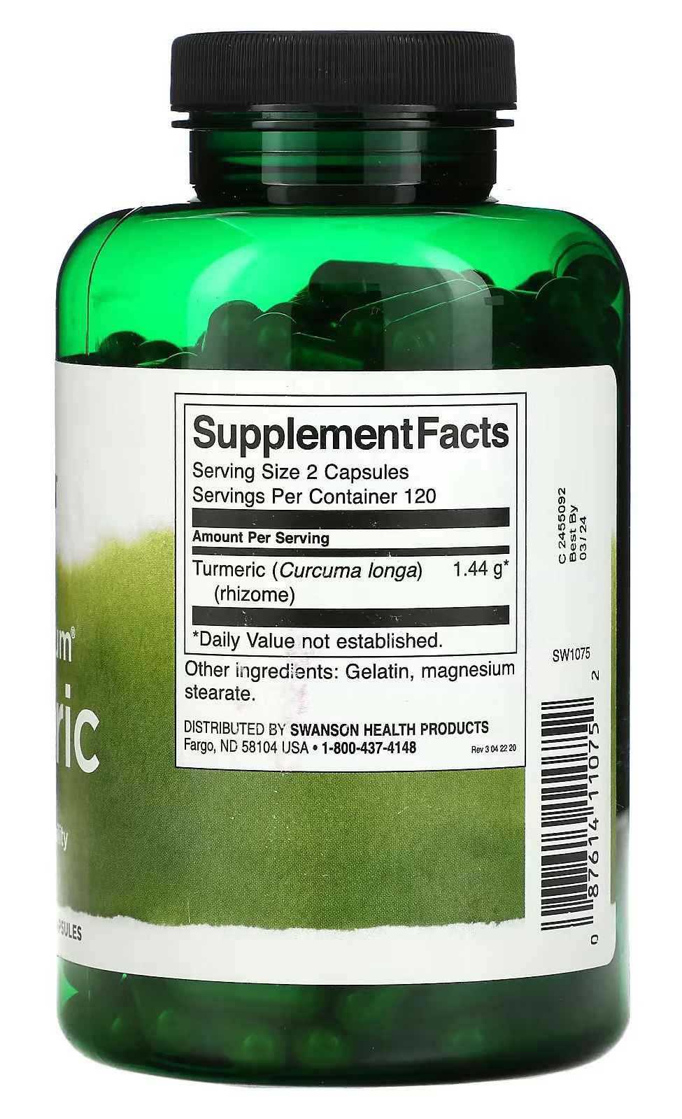 Swanson Cúrcuma Full Spectrum 240 cápsulas
