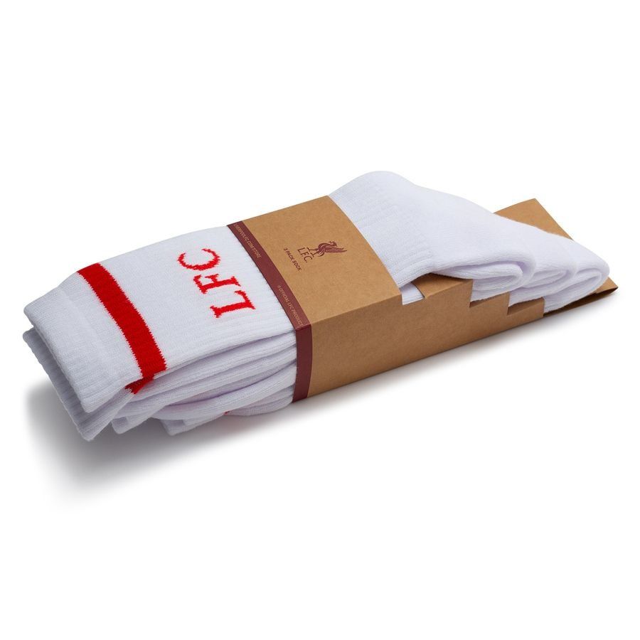 Liverpool Chaussettes LFC Pack de 3 - Blanc