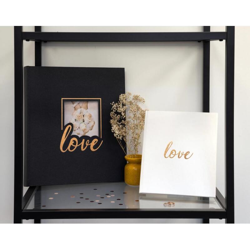 Album photos livre 60 pages noires - Format 29x32cm - LOVE Noir - Noir