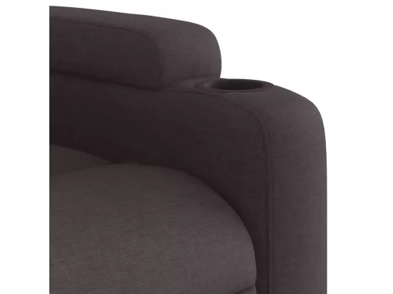 Fauteuil inclinable électrique Marron foncé Tissu