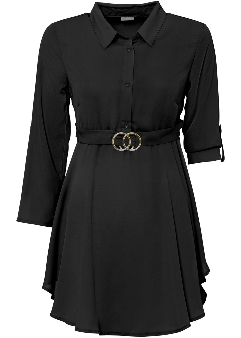 Blouse longue avec ceinture avec polyester recyclé