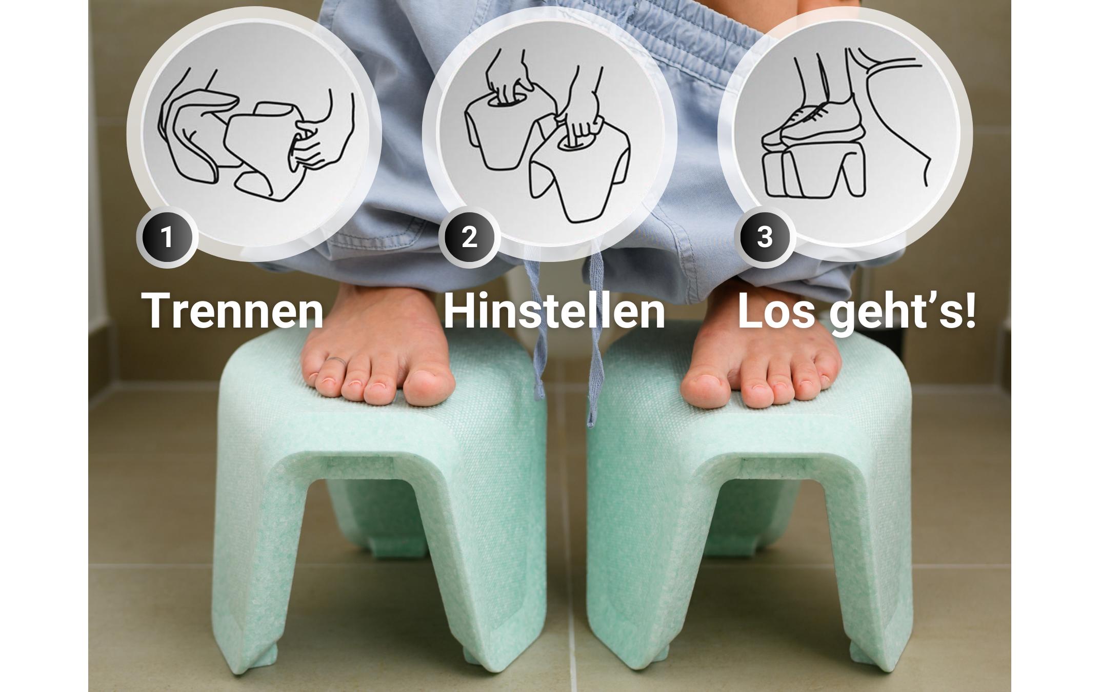 Toilettenhocker OceanInnovativer, zweiteiliger Design Toiletten-Hocker Made in Germany