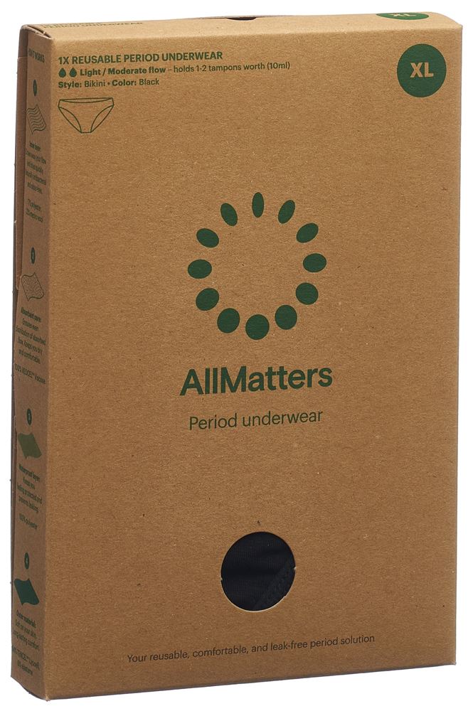 ALLMATTERS Periodenunterwäsche Slip<br>1 Stück, Karton, XL, light/moderate