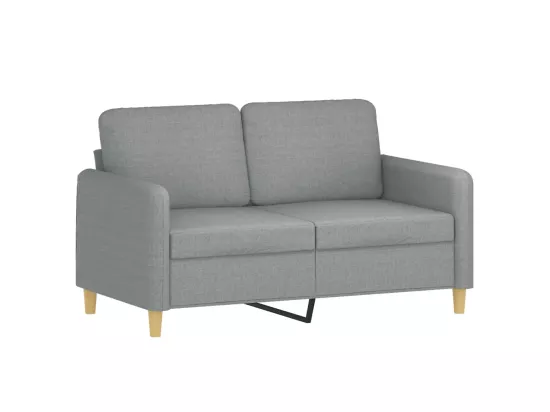Canapé à 2 places Gris clair 120 cm Tissu