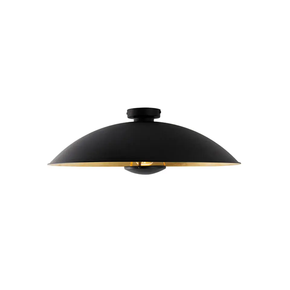 Qazqa plafondlampen emilienne zwart e27
