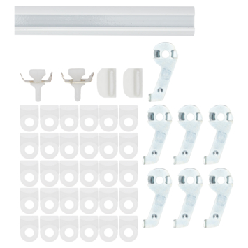 Complete set gordijnrail Subtile wit 300 cm