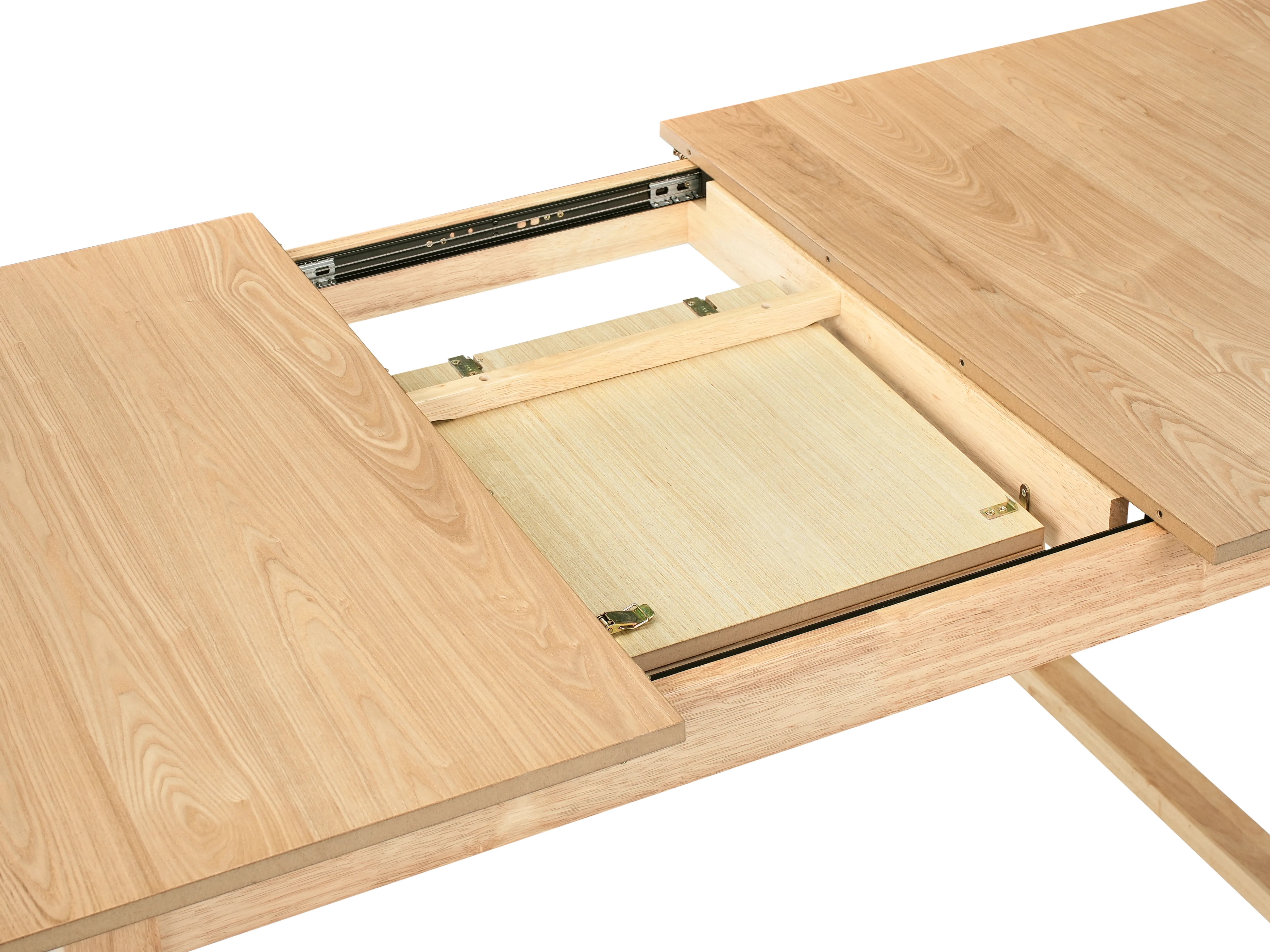 Eettafel uitschuifbaar CAMDEN Licht essenhout 95 cm 160/200 cm