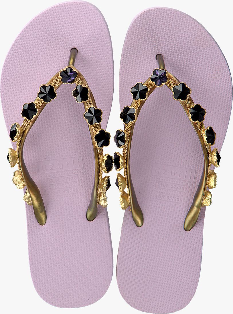UZURII paarse uzurii teenslippers black flower