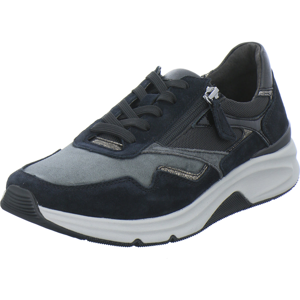 Gabor Comfort Sneaker Damen Rolling Soft Schwarz-kombi