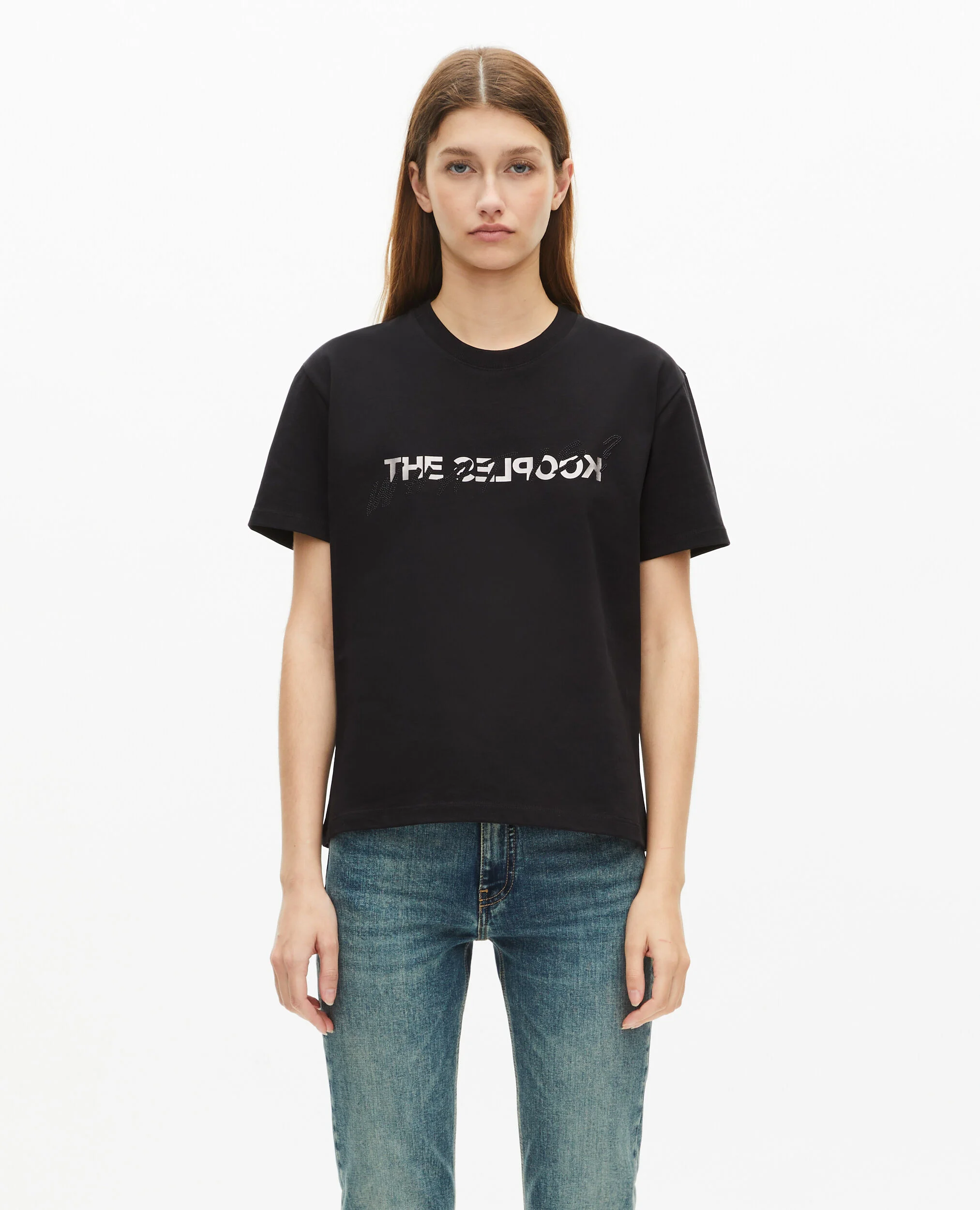 T-shirt What is avec strass noir