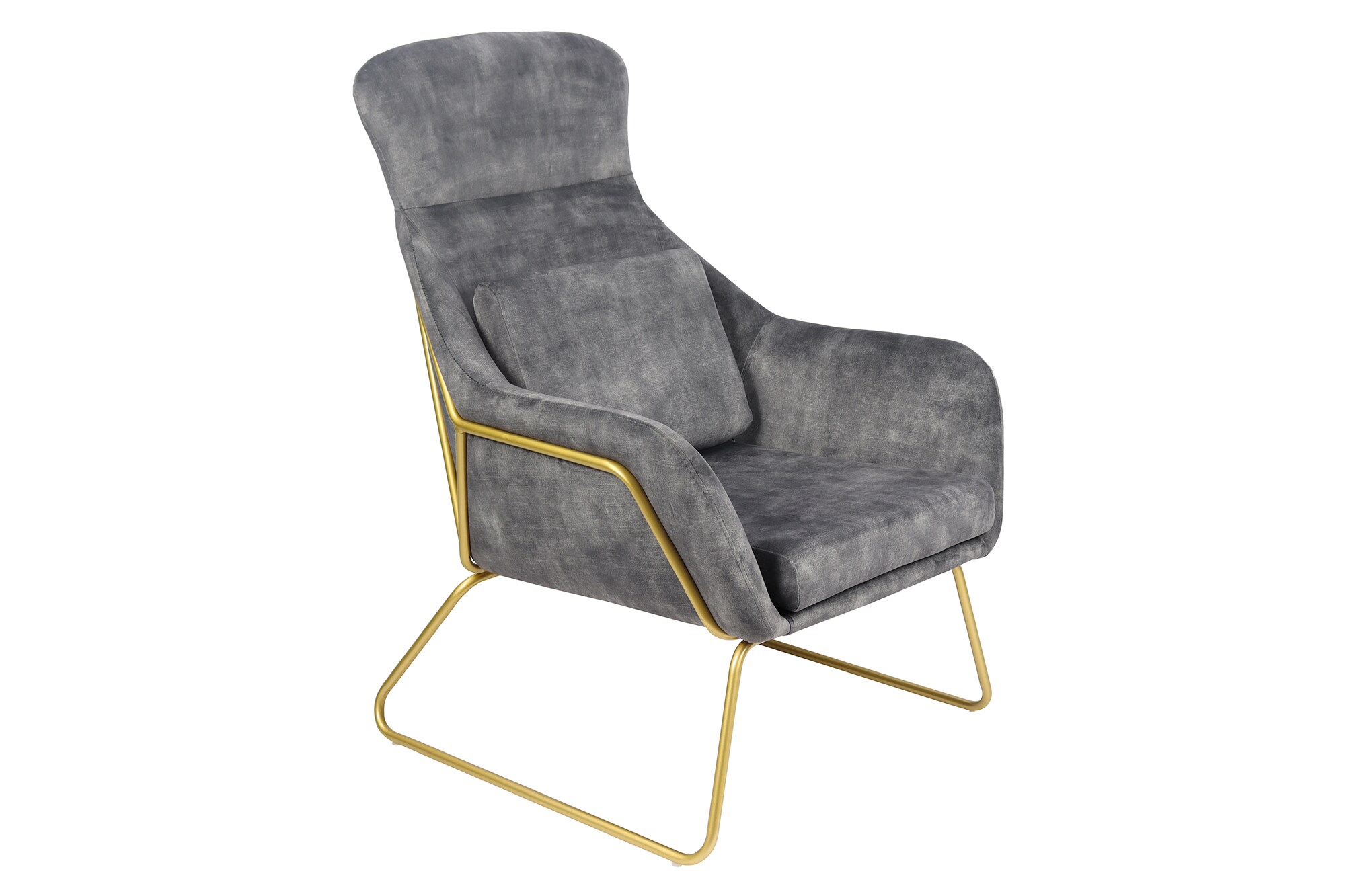 Relaxsessel Samtvelours Grau Sessel Polstersessel Ohrensessel Loungesessel