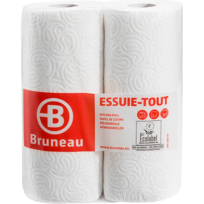 Essuie tout ménager Bruneau - Paquet de 28 rouleaux