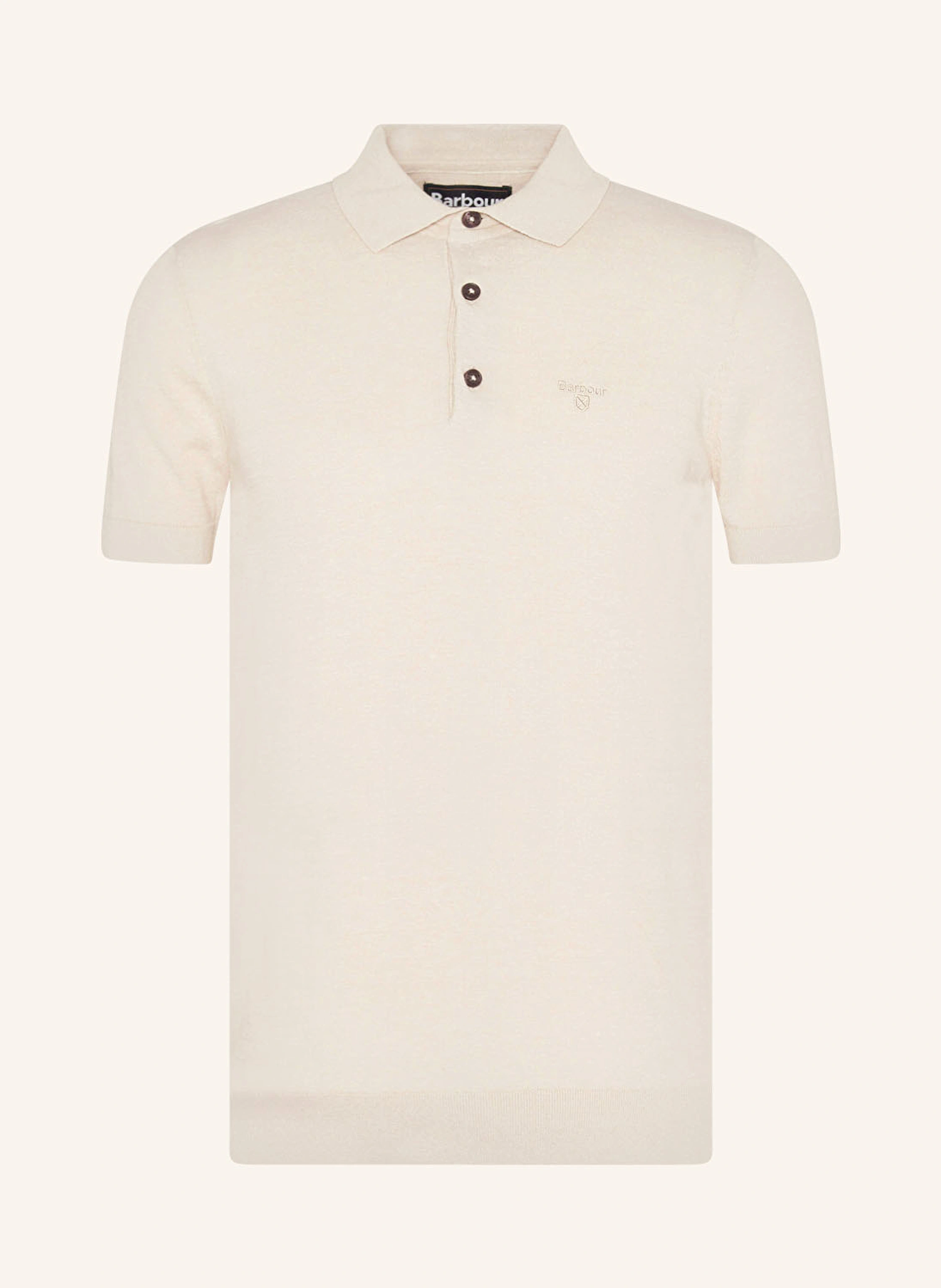 Barbour Strick-Poloshirt mit Leinen
