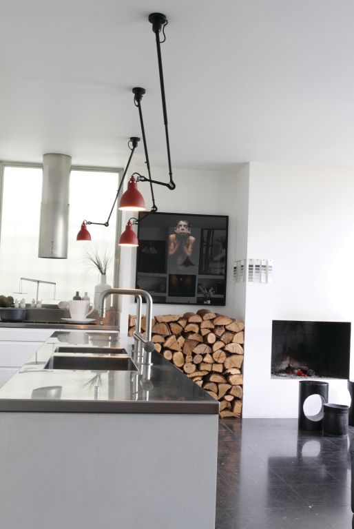 DCW éditions Lampe Gras N302 plafondlamp rood