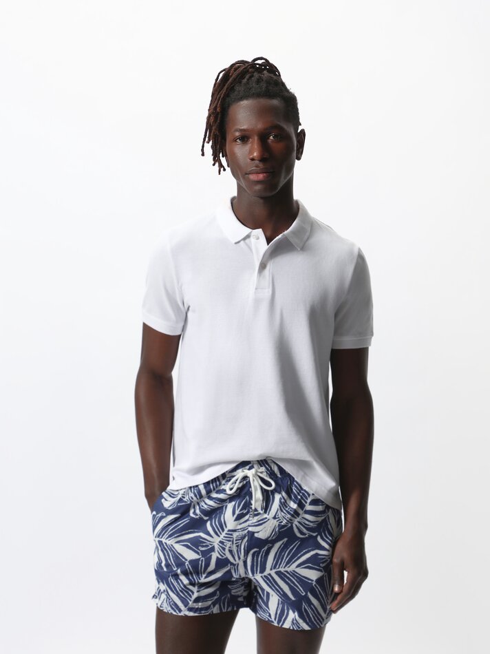 Maiô estampado - Azul-marinho