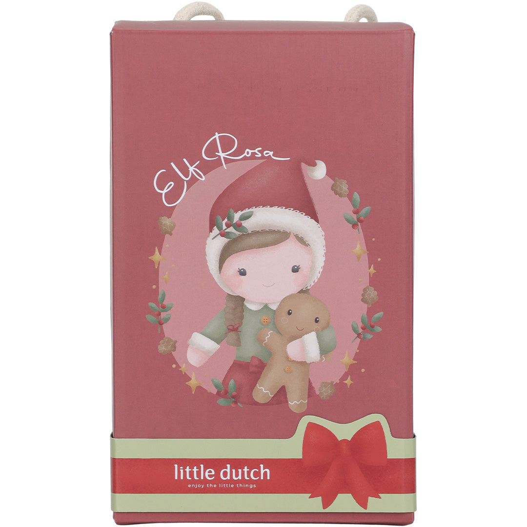 little dutch lappenpop rosa - kerst - 35 cm