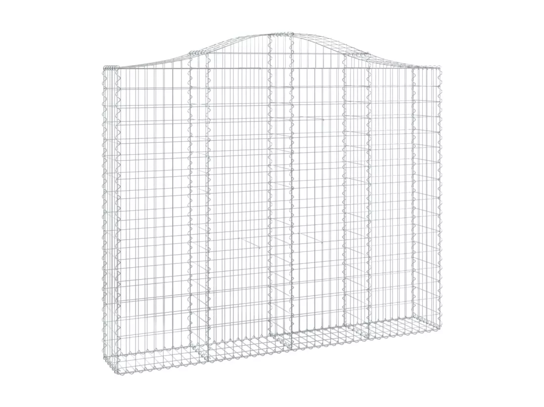 Paniers à gabions arqués 6 pcs 200x30x160-180 Fer galvanisé