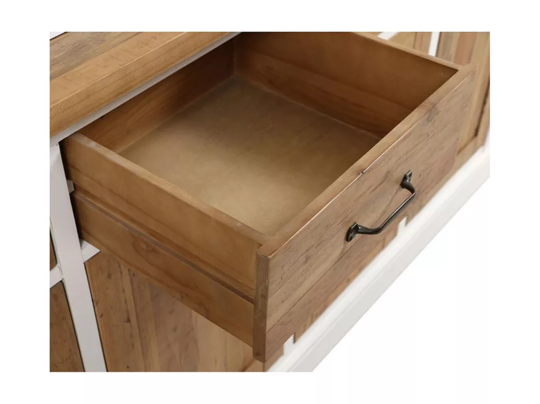 Buffet vaisselier Bois-MDF Blanc - Rivages Interior's