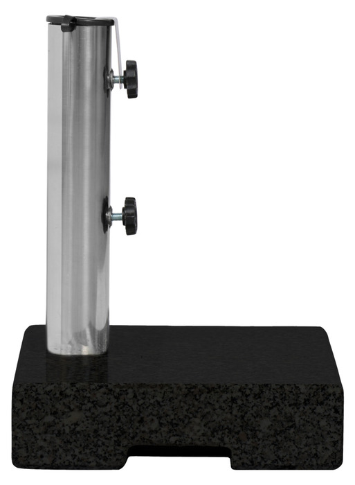 Parasolfod halvrund B45 x D28 x H8/30 cm sort